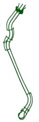 Wizard of Oz Castle Exit Wireform Ramp - Emerald Green Powder Coat